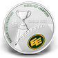 2012 25c THE EDMONTON ESKIMOS COLOURED COIN AND STAMP SET
