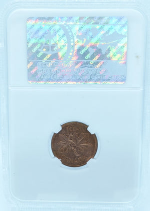 1941 1 CENT CANADA – MS 64 – GRADED (346-012)