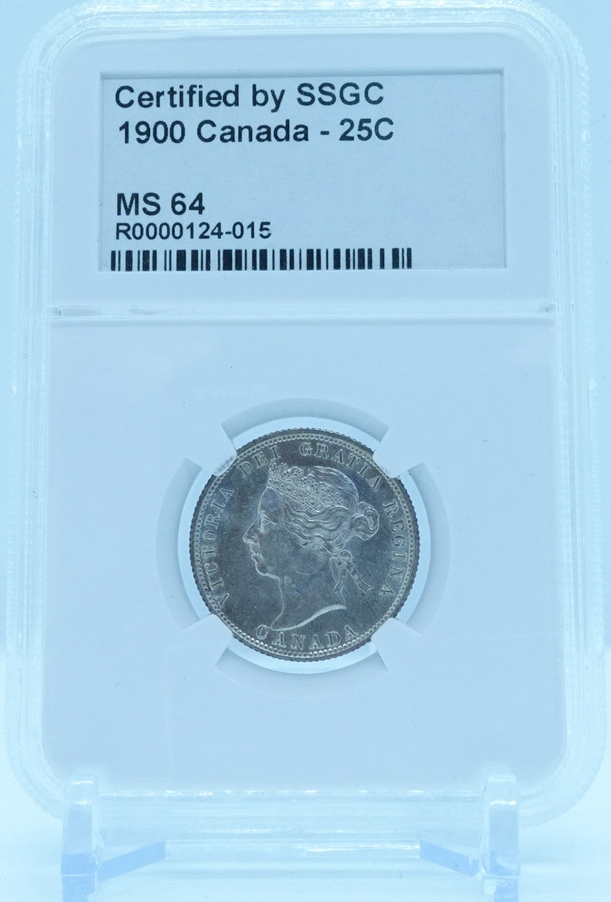 1900 25 CENT CANADA – MS 64 - GRADED