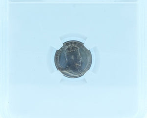 1910 5 CENT CANADA PL C/B POINTED LEAVES – AU 58 – GRADED