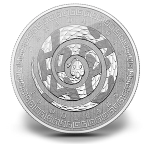 2013 1/2oz $10 -YEAR OF THE SNAKE - FINE SILVER COIN