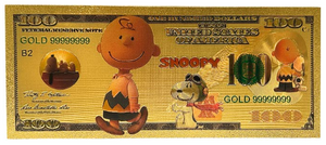$100 SNOOPY: PEANUTS NOVELTY GOLD FOIL NOTES
