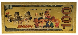 $100 SNOOPY: PEANUTS NOVELTY GOLD FOIL NOTES