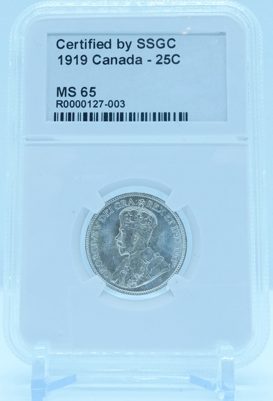 1919 25 CENT CANADA – MS 65 - GRADED