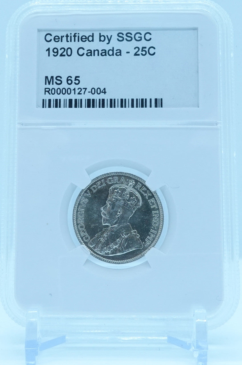 1920 25 CENT CANADA – MS 65 - GRADED