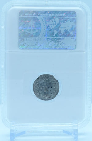 1890H 10 CENT OBV5 CANADA – EF 45 - GRADED