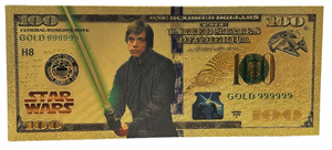 $100 STAR WARS: LUKE SKYWALKER NOVELTY GOLD FOIL NOTES