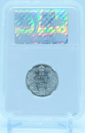 1929 25 CENT CANADA – MS 64 - GRADED
