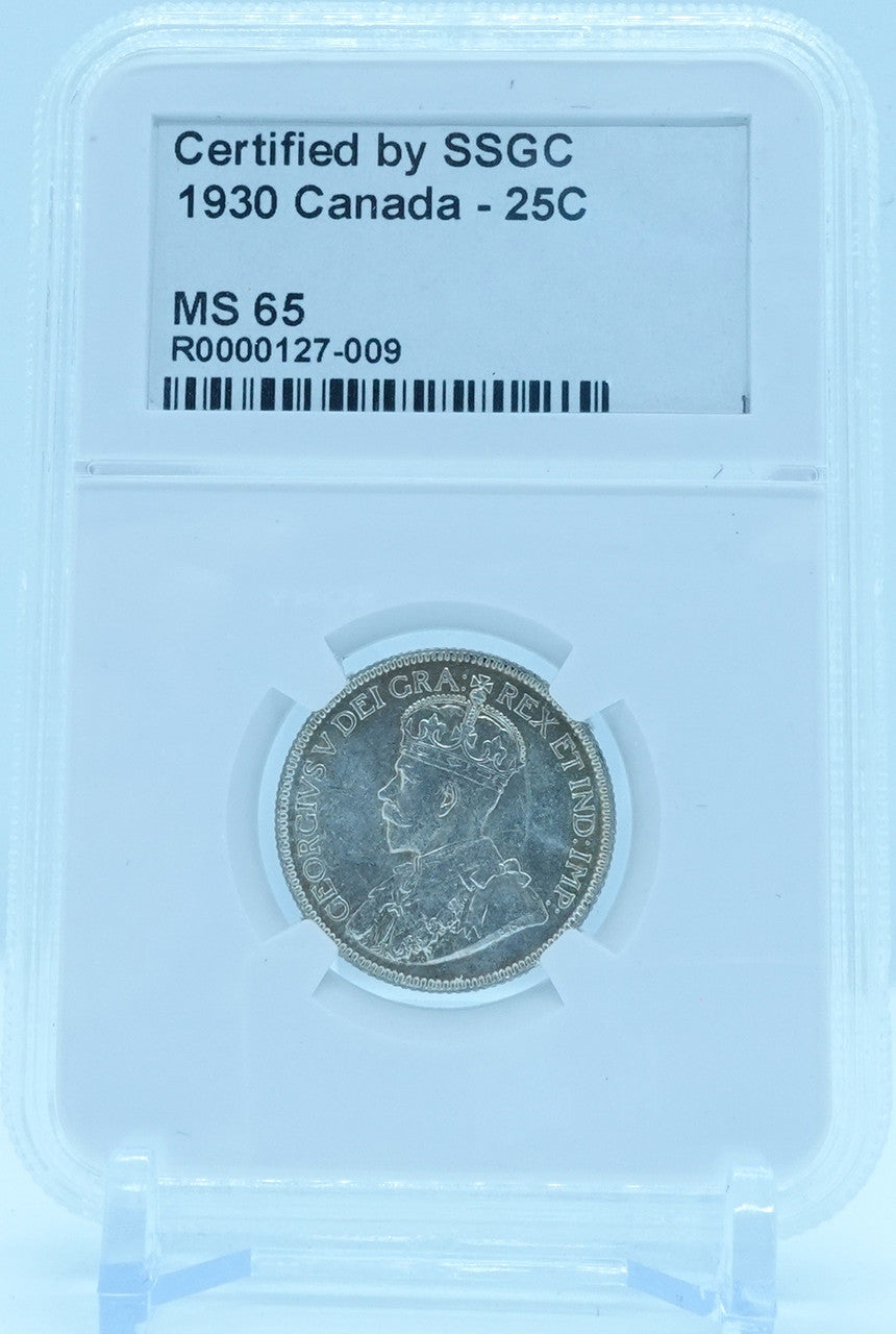 1930 25 CENT CANADA – MS 65 - GRADED