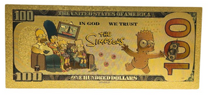 $100 THE SIMPSONS: MARGE NOVELTY GOLD FOIL NOTES