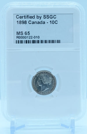 1898 10 CENT CANADA – MS 65 - GRADED