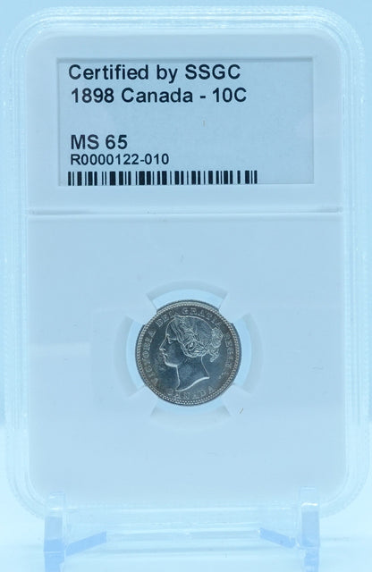 1898 10 CENT CANADA – MS 65 - GRADED
