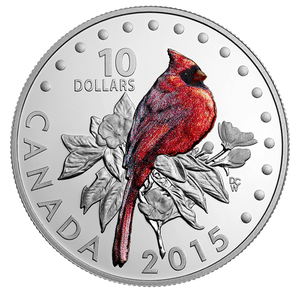 2015 $10 COLOURFUL SONGBIRDS OF CANADA (2.5oz total)