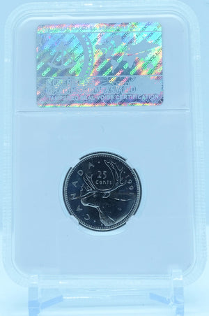 1991 25 CENT CANADA LOW MINTAGE – 459,000 – MS 65 - GRADED