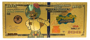 $100 SPONGEBOB: SANDY NOVELTY GOLD FOIL NOTES
