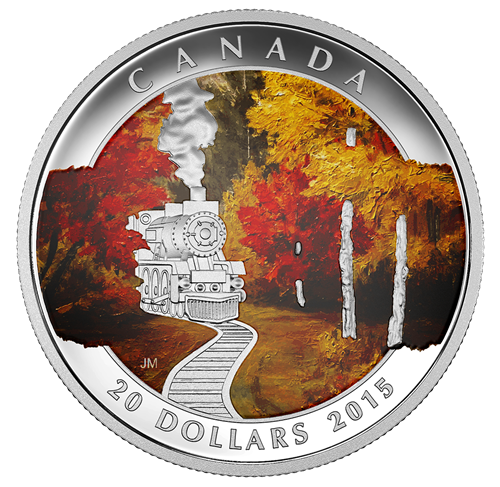 2015 1oz $20 AUTUMN EXPRESS FINE SILVER COIN