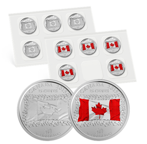 2015 25-CENT CANADA 150 COLLECTION: 50TH ANNIVERSARY OF THE CANADIAN FLAG CIRCULATION COIN PACK