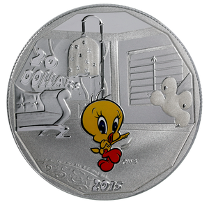 2015 4oz $20 LOONEY TUNES - PURE SILVER 4-COIN SET WITH WATCH