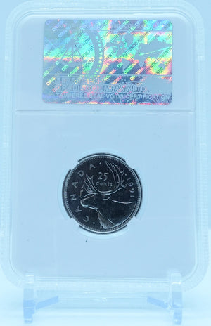 1991 25 CENT CANADA LOW MINTAGE – 459,000 – MS 66 - GRADED