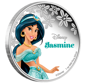 2015 1oz $2 DISNEY PRINCESS: JASMINE FINE SILVER COIN