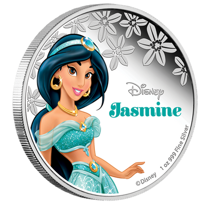 2015 1oz $2 DISNEY PRINCESS: JASMINE FINE SILVER COIN