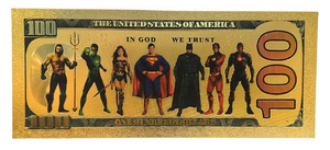 $100 DC COMICS: WONDER WOMAN NOVELTY GOLD FOIL NOTES