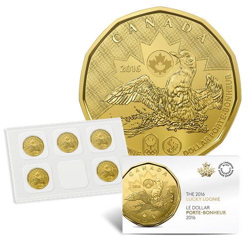 2016 $1 CIRCULATION 5-PACK - LUCKY LOONIE