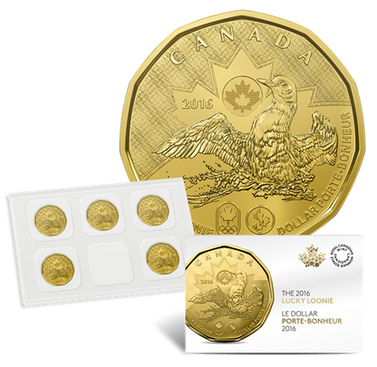 2016 $1 CIRCULATION 5-PACK - LUCKY LOONIE