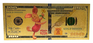 $100 DISNEY: PIGLET NOVELTY GOLD FOIL NOTES