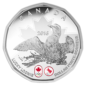 2016 $1 LUCKY LOONIE FINE SILVER COIN