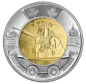 2016 $2 - 75TH ANNIVERSARY OF THE BATTLE OF THE ATLANTIC CIRCULATION COIN