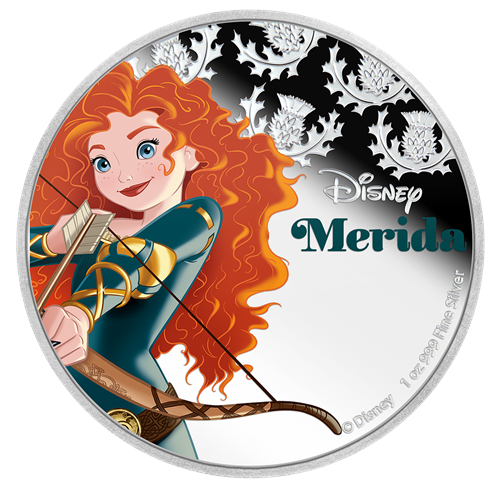 2016 1oz $2 DISNEY PRINCESS: MERINDA FINE SILVER COIN