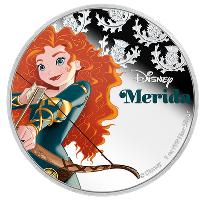 2016 1oz $2 DISNEY PRINCESS: MERINDA FINE SILVER COIN