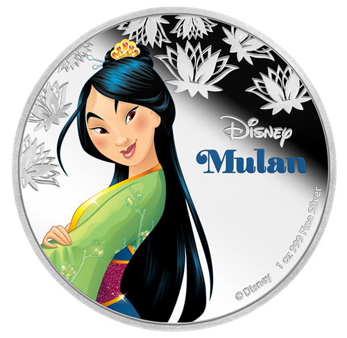 2016 1oz $2 DISNEY PRINCESS: MULAN FINE SILVER COIN