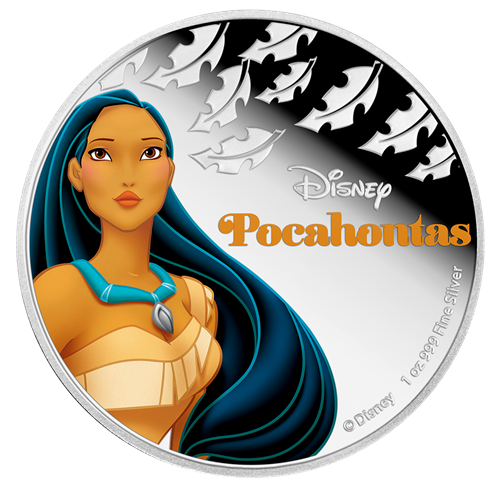 2016 1oz $2 DISNEY PRINCESS: POCAHONTAS FINE SILVER COIN