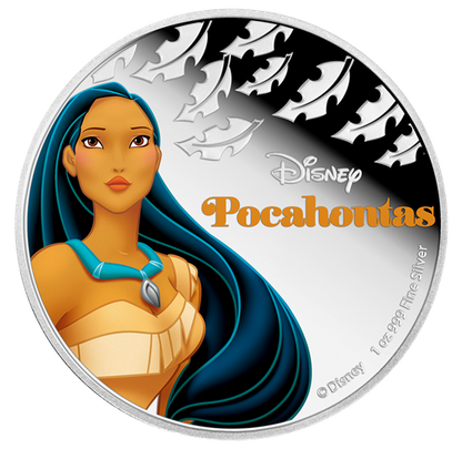 2016 1oz $2 DISNEY PRINCESS: POCAHONTAS FINE SILVER COIN