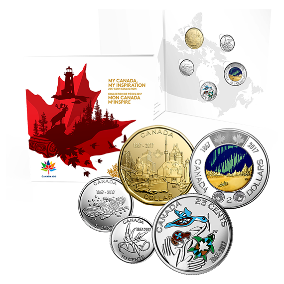 2017 MY CANADA - 5-COIN SET - MY INSPIRATION COLLECTOR CARD