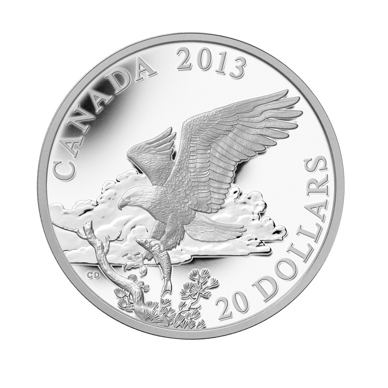 2013 1oz $20 SILVER COIN - THE BALD EAGLE: RETURNING FROM THE HUNT