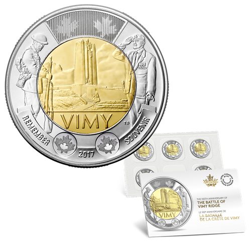 2017 $2 - 100TH ANNIVERSARY OF THE BATTLE OF VIMY RIDGE CIRCULATION COIN PACK