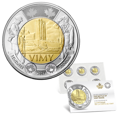2017 $2 - 100TH ANNIVERSARY OF THE BATTLE OF VIMY RIDGE CIRCULATION COIN PACK