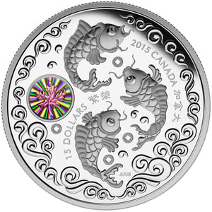 2015 1oz $15 MAPLE OF PROSPERITY FINE SILVER COIN