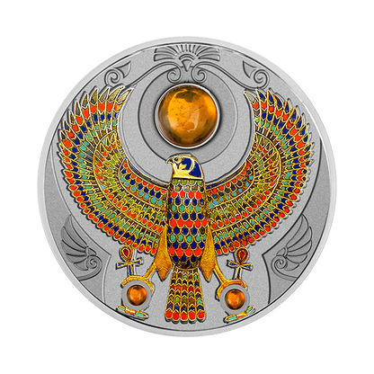 2017 2oz $2 FALCON OF TUTANKHAMUN FINE SILVER COIN