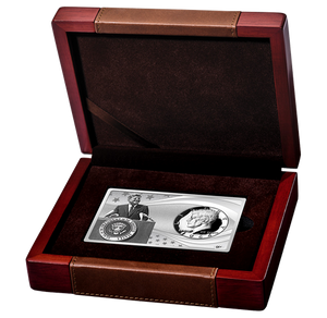 2017 2.3oz 100TH ANNIVERSARY OF JOHN F. KENNEDY SILVER COIN AND BAR SET (TARNISHED)