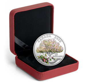 SALE -  2018 $15 CELEBRATION OF SPRING APPLE BLOSSOMS FINE SILVER COIN (NO SLEEVE)