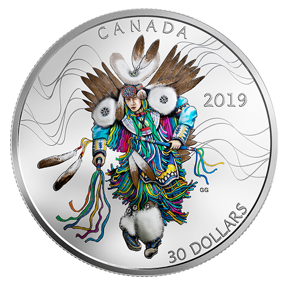2019 2oz $30 FANCY DANCE FINE SILVER COIN