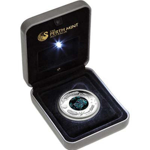 2012 1oz $1 PURE SILVER PROOF COIN - OPAL SERIES: THE WOMBAT