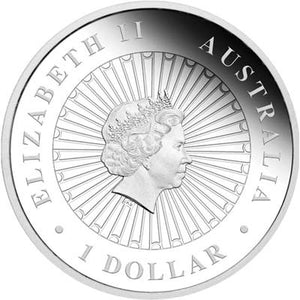 2012 1oz $1 PURE SILVER PROOF COIN - OPAL SERIES: THE WOMBAT