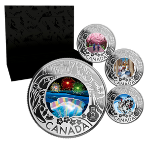 2019 1/4oz $3 CELEBRATING CANADIAN FUN AND FESTIVITIES FINE SILVER 12-COIN SET