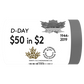 2019 2-DOLLAR 75TH ANNIVERSARY OF D-DAY COLLECTION 2-ROLL SET