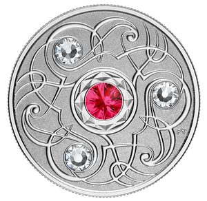 2020 3oz $5 12-BIRTHSTONES WITH SWAROVSKI CRYSTALS (FINE SILVER)